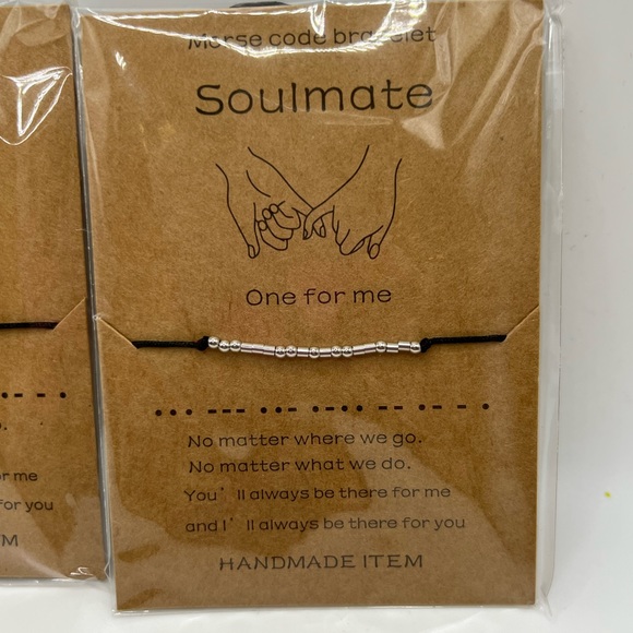 Morse Code Bracelet Pinky Promise Adjustable Friendship Bracelet - Picture 4 of 6